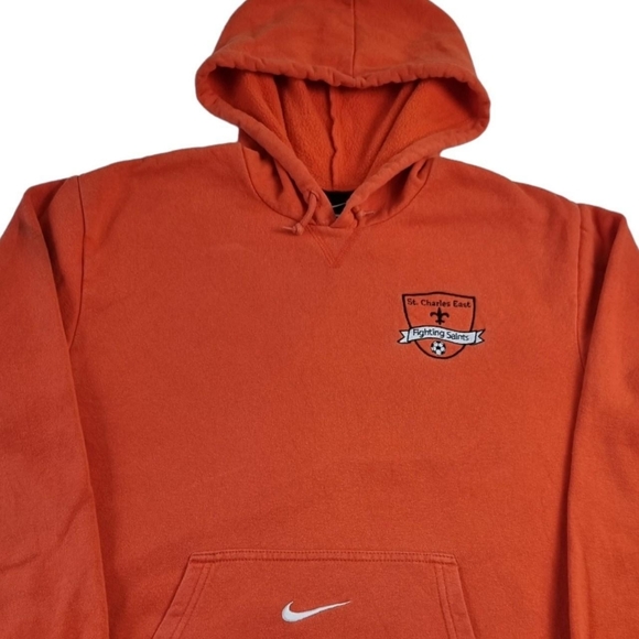 Nike Centre Swoosh USA Hoodie Pullover US University Orange Size M. - Picture 5 of 9